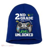 2Nd Grade Level Unlocked Video Game Team Second Grade Gift Short Acrylic Beanie