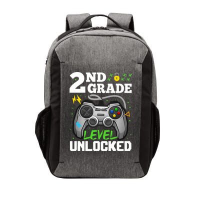 2Nd Grade Level Unlocked Video Game Team Second Grade Gift Vector Backpack