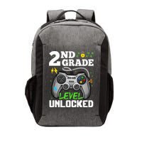 2Nd Grade Level Unlocked Video Game Team Second Grade Gift Vector Backpack