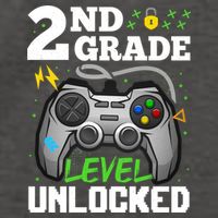 2Nd Grade Level Unlocked Video Game Team Second Grade Gift Vector Backpack