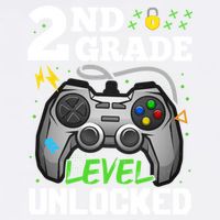 2Nd Grade Level Unlocked Video Game Team Second Grade Gift Garment-Dyed Sweatshirt