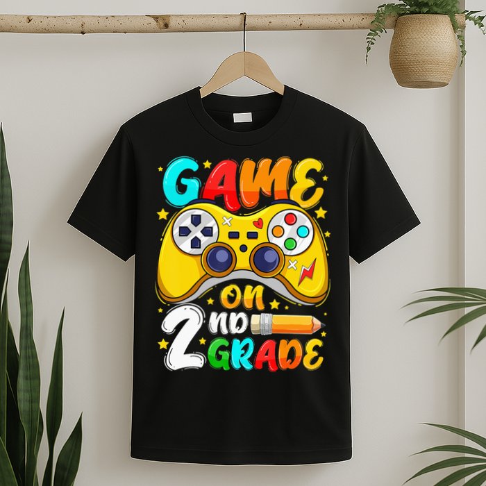 2Nd Grade Level Unlocked Game On 2Nd Grade Back To School T-Shirt