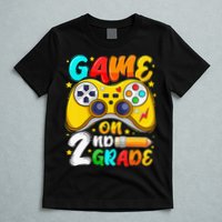 2Nd Grade Level Unlocked Game On 2Nd Grade Back To School T-Shirt