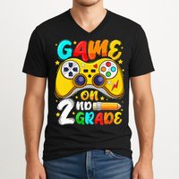 2Nd Grade Level Unlocked Game On 2Nd Grade Back To School V-Neck T-Shirt