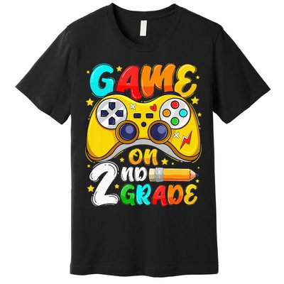 2Nd Grade Level Unlocked Game On 2Nd Grade Back To School Premium T-Shirt