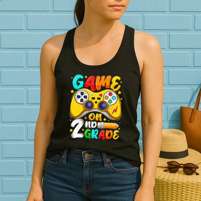 2Nd Grade Level Unlocked Game On 2Nd Grade Back To School Womens Tank Top