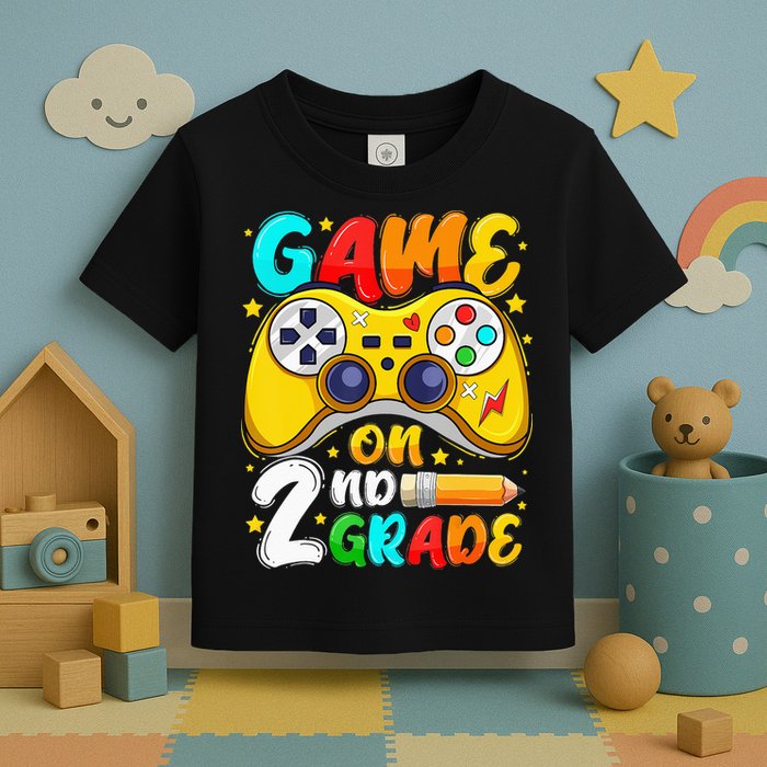 2Nd Grade Level Unlocked Game On 2Nd Grade Back To School Toddler T-Shirt