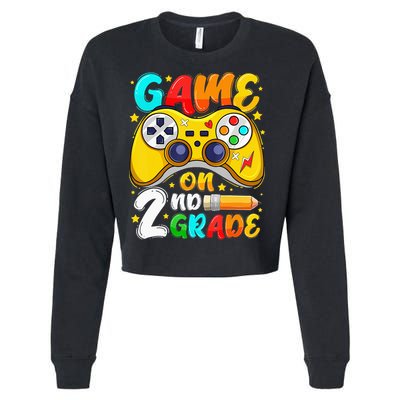 2Nd Grade Level Unlocked Game On 2Nd Grade Back To School Cropped Pullover Crew