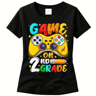 2Nd Grade Level Unlocked Game On 2Nd Grade Back To School Womens T-Shirt