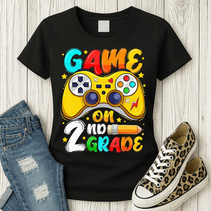 2Nd Grade Level Unlocked Game On 2Nd Grade Back To School Womens T-Shirt
