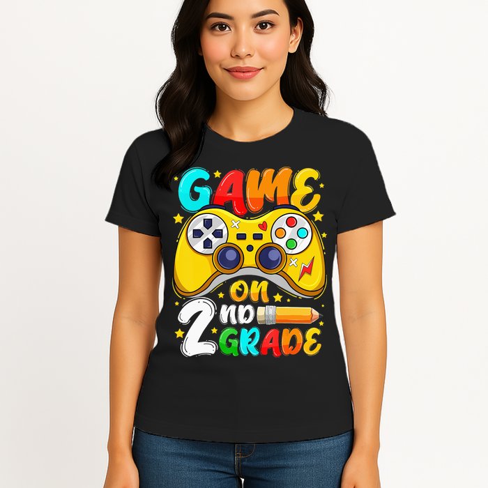 2Nd Grade Level Unlocked Game On 2Nd Grade Back To School Womens T-Shirt