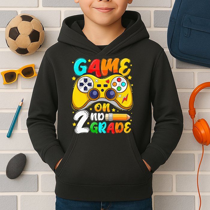 2Nd Grade Level Unlocked Game On 2Nd Grade Back To School Kids Hoodie