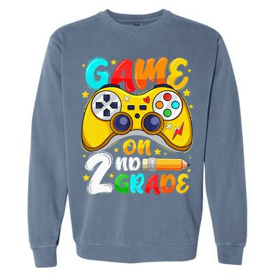 2Nd Grade Level Unlocked Game On 2Nd Grade Back To School Garment-Dyed Sweatshirt
