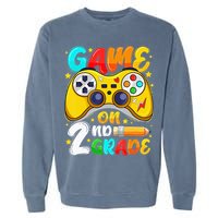 2Nd Grade Level Unlocked Game On 2Nd Grade Back To School Garment-Dyed Sweatshirt