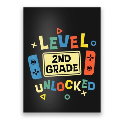 2Nd Grade Level Unlocked Video Gamer Back To School Poster