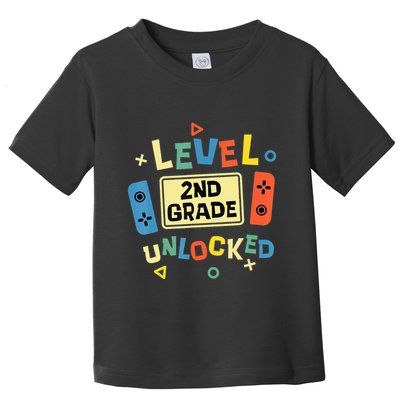 2Nd Grade Level Unlocked Video Gamer Back To School Toddler T-Shirt