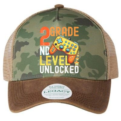 2nd Grade Level Unlocked Video Game Back To School Legacy Tie Dye Trucker Hat