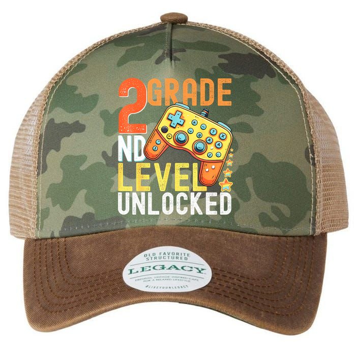 2nd Grade Level Unlocked Video Game Back To School Legacy Tie Dye Trucker Hat