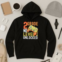 2nd Grade Level Unlocked Video Game Back To School Hoodie