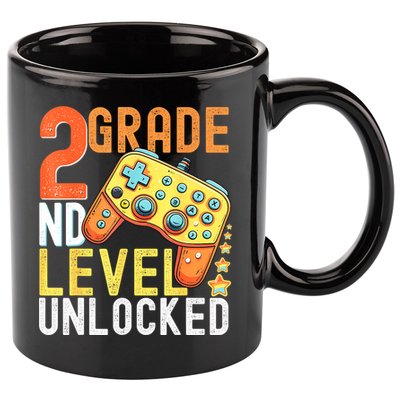 2nd Grade Level Unlocked Video Game Back To School 11oz C Handle Ceramic Mug