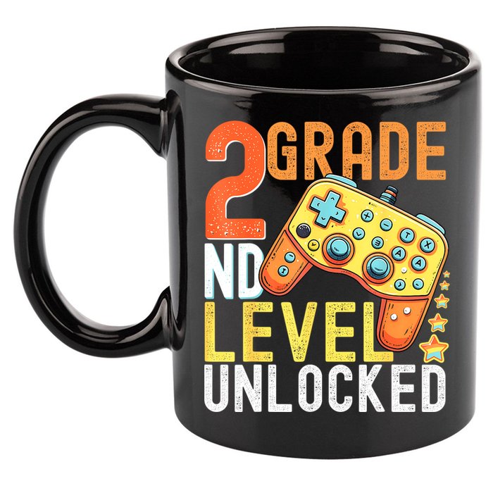 2nd Grade Level Unlocked Video Game Back To School 11oz C Handle Ceramic Mug