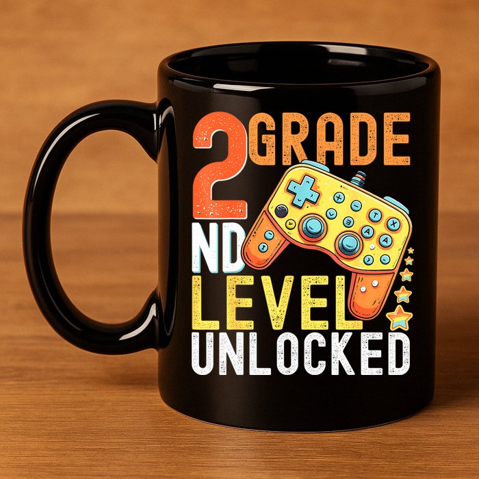 2nd Grade Level Unlocked Video Game Back To School 11oz C Handle Ceramic Mug