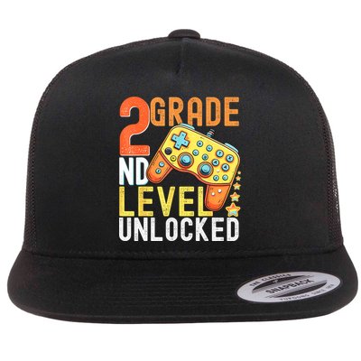 2nd Grade Level Unlocked Video Game Back To School Flatbill Hat