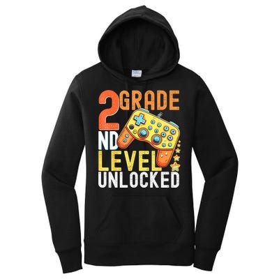 2nd Grade Level Unlocked Video Game Back To School Women's Pullover Hoodie