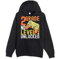 2nd Grade Level Unlocked Video Game Back To School Premium Pullover Hoodie