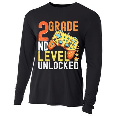 2nd Grade Level Unlocked Video Game Back To School Cooling Performance Long Sleeve Crew