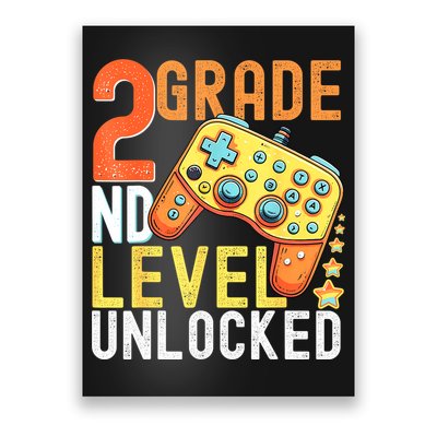 2nd Grade Level Unlocked Video Game Back To School Poster
