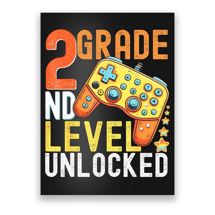 2nd Grade Level Unlocked Video Game Back To School Poster
