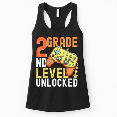 2nd Grade Level Unlocked Video Game Back To School Womens Tank Top
