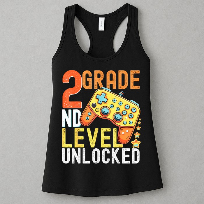 2nd Grade Level Unlocked Video Game Back To School Womens Tank Top