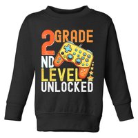 2nd Grade Level Unlocked Video Game Back To School Toddler Sweatshirt