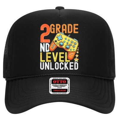 2nd Grade Level Unlocked Video Game Back To School Trucker Hat