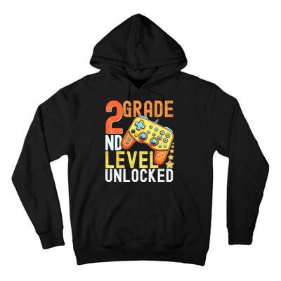 2nd Grade Level Unlocked Video Game Back To School Tall Hoodie