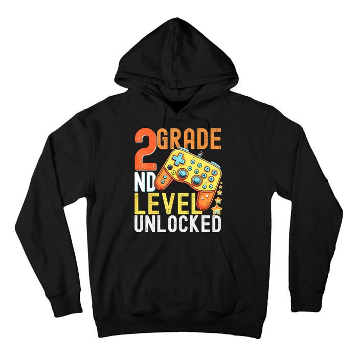 2nd Grade Level Unlocked Video Game Back To School Tall Hoodie