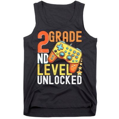 2nd Grade Level Unlocked Video Game Back To School Tank Top