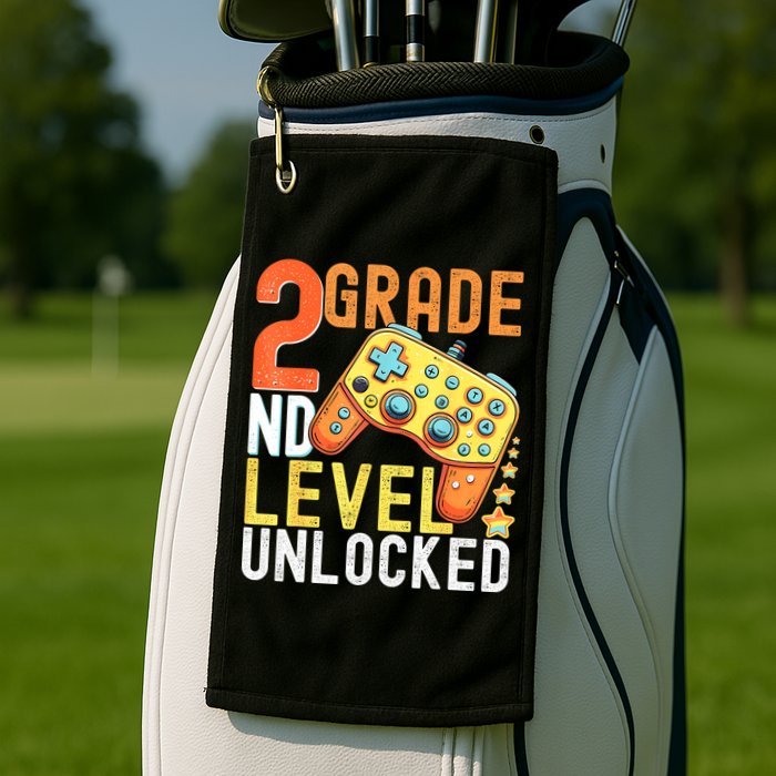 2nd Grade Level Unlocked Video Game Back To School Golf Towel