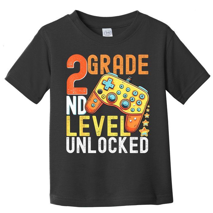 2nd Grade Level Unlocked Video Game Back To School Toddler T-Shirt