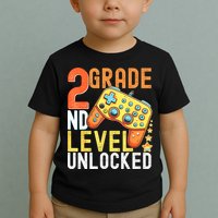 2nd Grade Level Unlocked Video Game Back To School Toddler T-Shirt