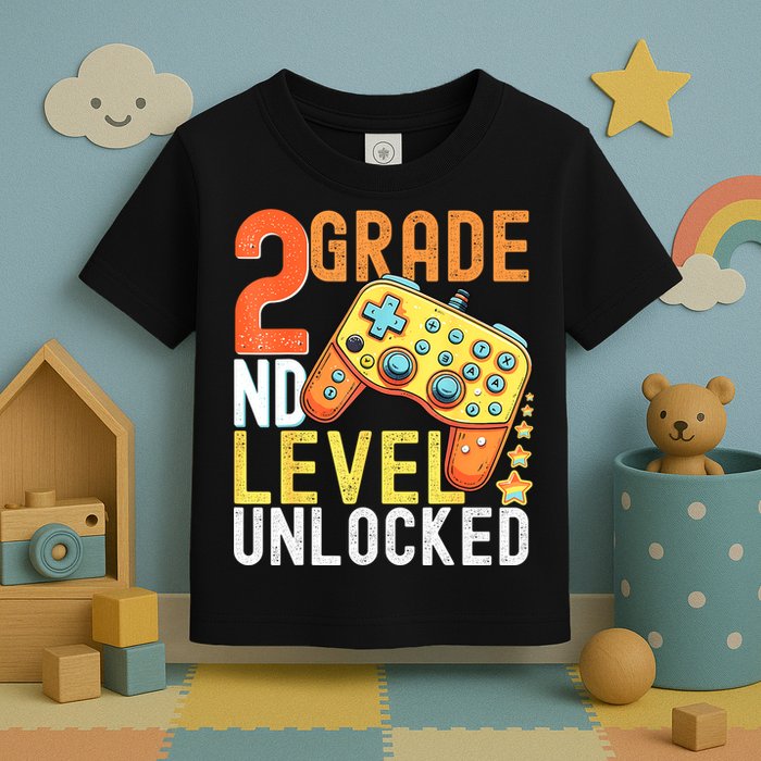 2nd Grade Level Unlocked Video Game Back To School Toddler T-Shirt