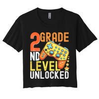 2nd Grade Level Unlocked Video Game Back To School Crop Top