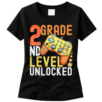 2nd Grade Level Unlocked Video Game Back To School Womens T-Shirt