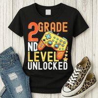 2nd Grade Level Unlocked Video Game Back To School Womens T-Shirt