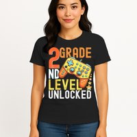 2nd Grade Level Unlocked Video Game Back To School Womens T-Shirt