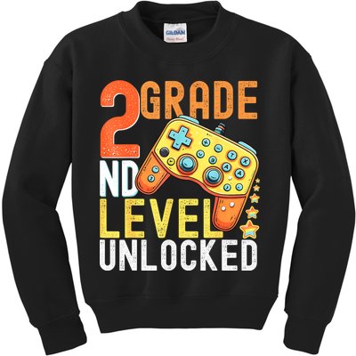 2nd Grade Level Unlocked Video Game Back To School Kids Sweatshirt