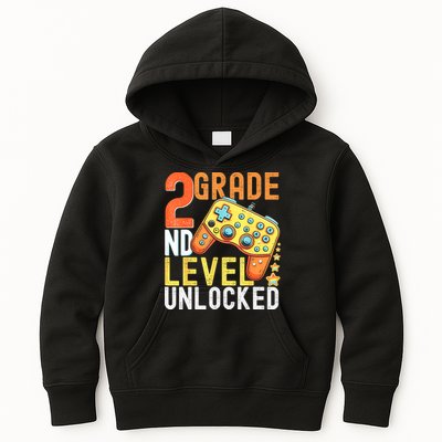 2nd Grade Level Unlocked Video Game Back To School Kids Hoodie