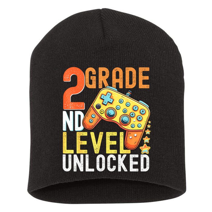 2nd Grade Level Unlocked Video Game Back To School Short Acrylic Beanie